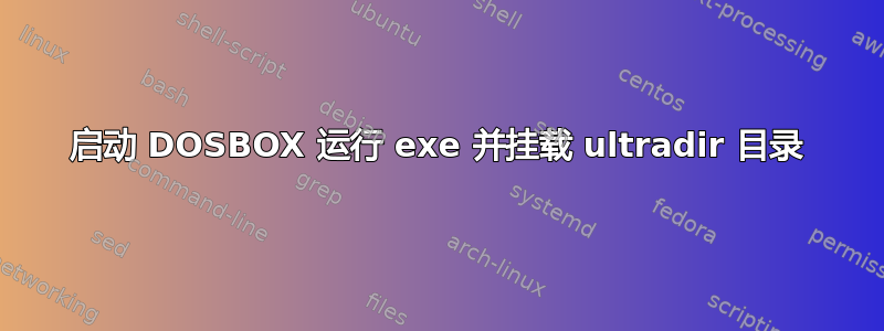 启动 DOSBOX 运行 exe 并挂载 ultradir 目录