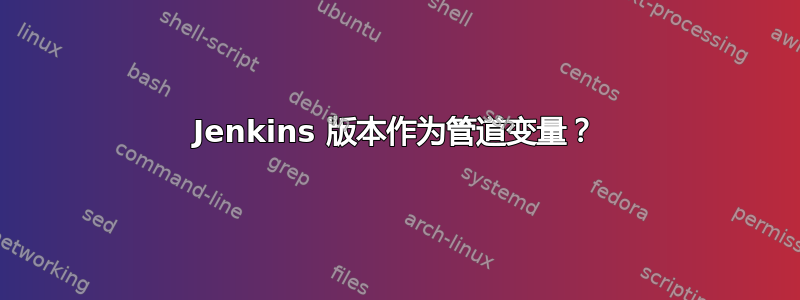 Jenkins 版本作为管道变量？