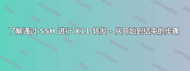 了解通过 SSH 进行 X11 转发 - 从开始到结束的步骤