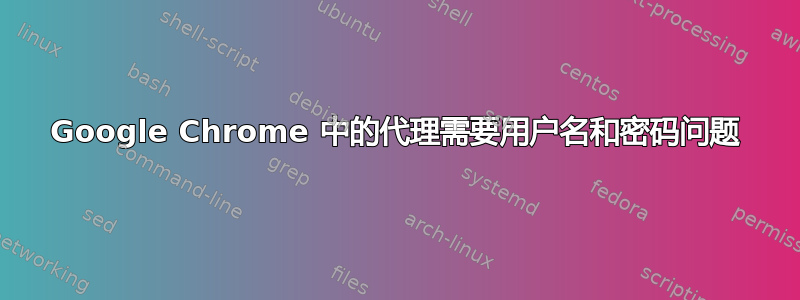 Google Chrome 中的代理需要用户名和密码问题