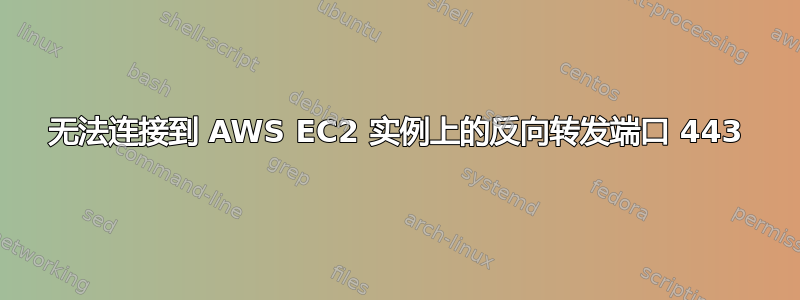 无法连接到 AWS EC2 实例上的反向转发端口 443
