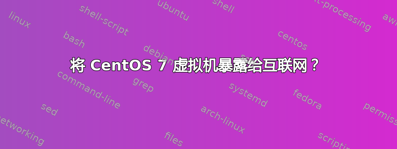 将 CentOS 7 虚拟机暴露给互联网？