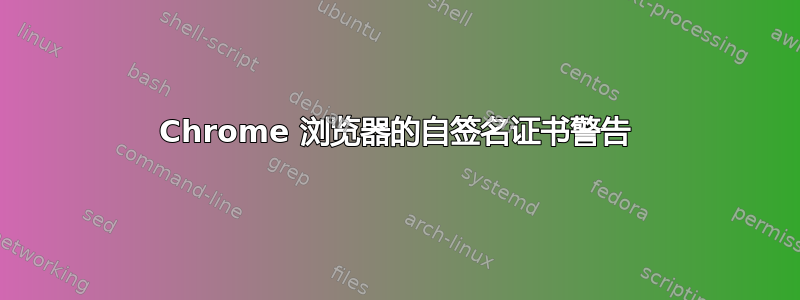 Chrome 浏览器的自签名证书警告