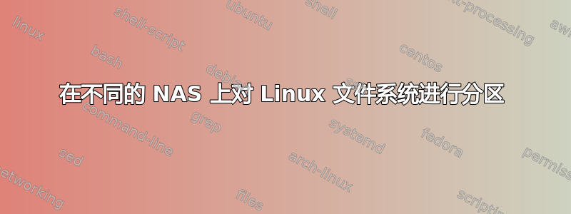 在不同的 NAS 上对 Linux 文件系统进行分区