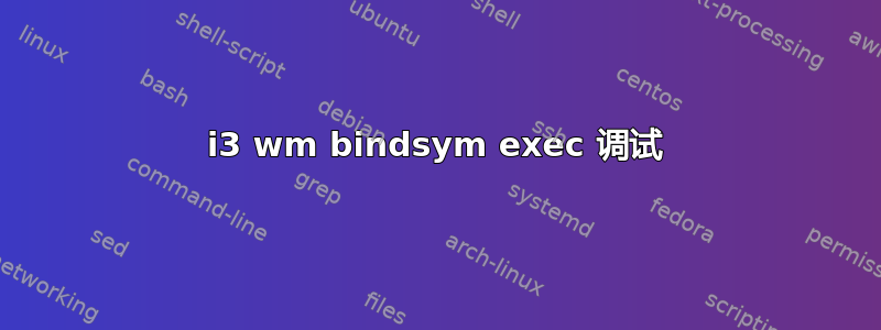 i3 wm bindsym exec 调试