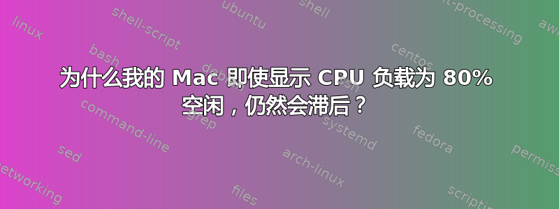 为什么我的 Mac 即使显示 CPU 负载为 80% 空闲，仍然会滞后？