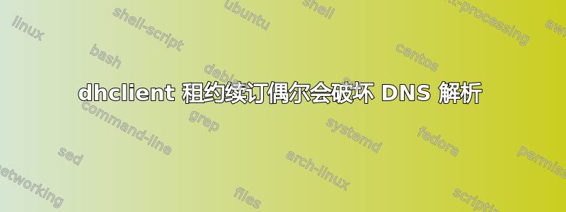 dhclient 租约续订偶尔会破坏 DNS 解析