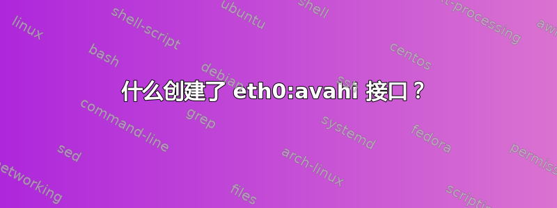 什么创建了 eth0:avahi 接口？