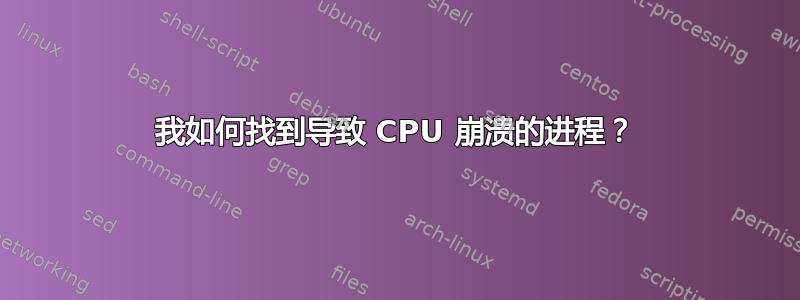 我如何找到导致 CPU 崩溃的进程？