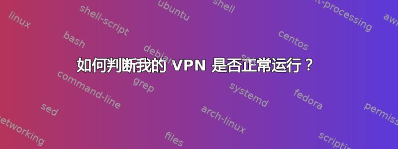 如何判断我的 VPN 是否正常运行？