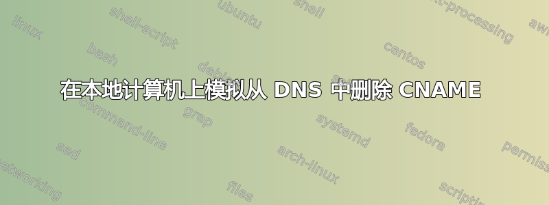 在本地计算机上模拟从 DNS 中删除 CNAME