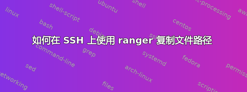 如何在 SSH 上使用 ranger 复制文件路径