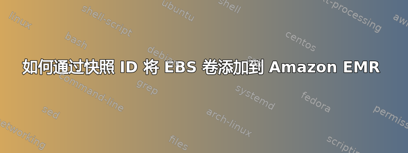 如何通过快照 ID 将 EBS 卷添加到 Amazon EMR