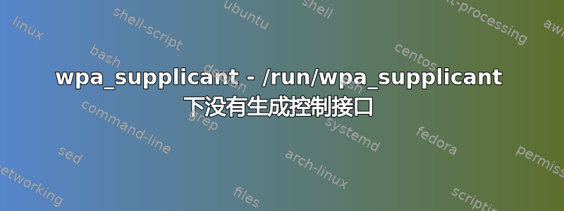 wpa_supplicant - /run/wpa_supplicant 下没有生成控制接口