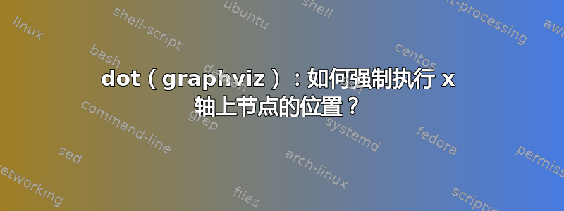 dot（graphviz）：如何强制执行 x 轴上节点的位置？