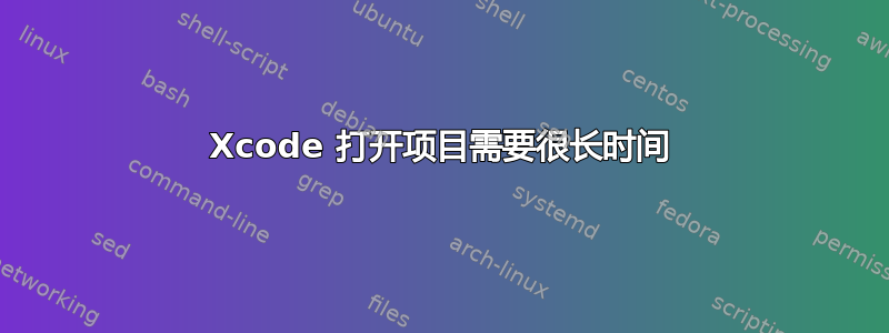 Xcode 打开项目需要很长时间