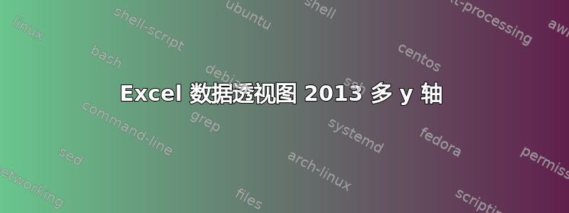 Excel 数据透视图 2013 多 y 轴