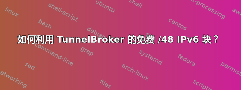 如何利用 TunnelBroker 的免费 /48 IPv6 块？