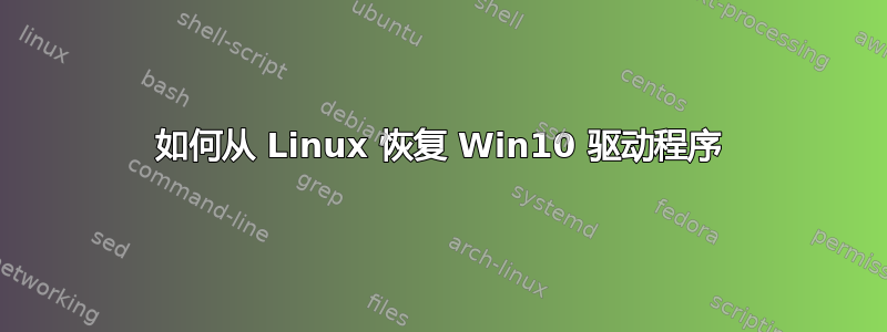 如何从 Linux 恢复 Win10 驱动程序