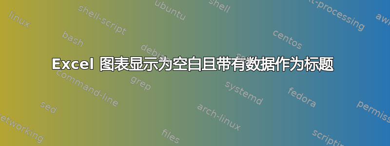 Excel 图表显示为空白且带有数据作为标题