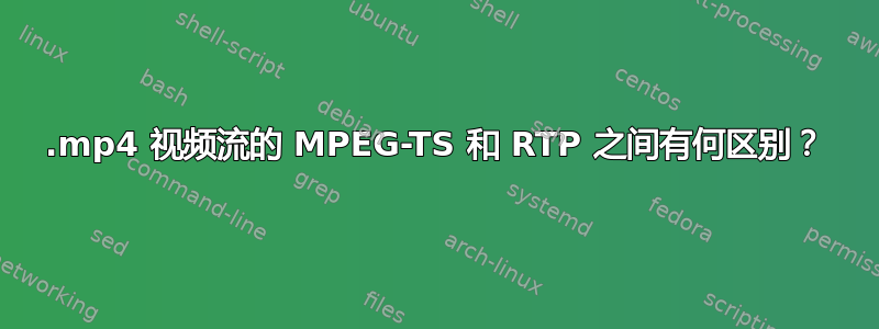 .mp4 视频流的 MPEG-TS 和 RTP 之间有何区别？