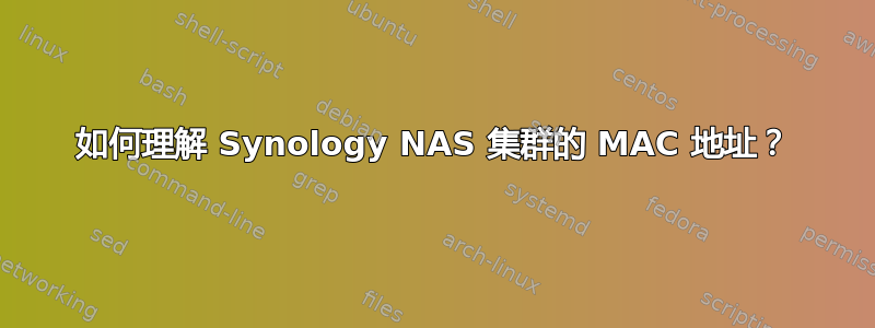 如何理解 Synology NAS 集群的 MAC 地址？