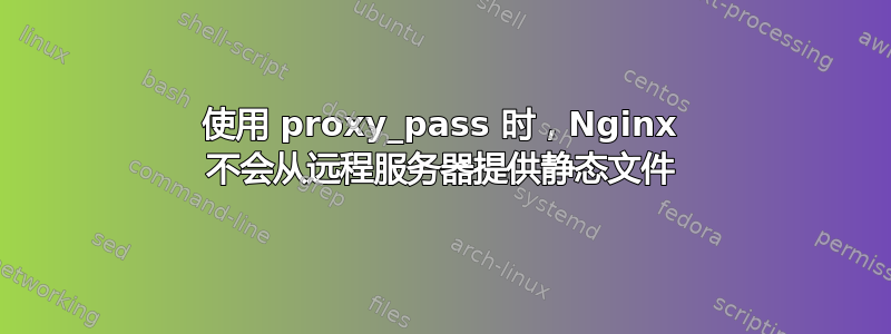 使用 proxy_pass 时，Nginx 不会从远程服务器提供静态文件