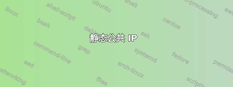 静态公共 IP 