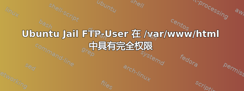 Ubuntu Jail FTP-User 在 /var/www/html 中具有完全权限