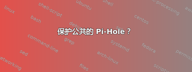 保护公共的 Pi-Hole？