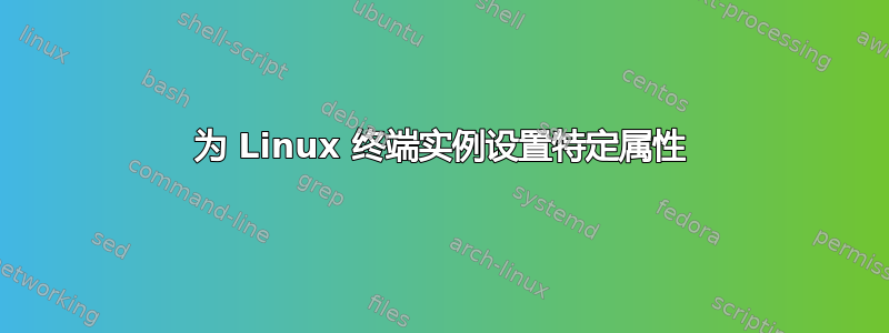为 Linux 终端实例设置特定属性