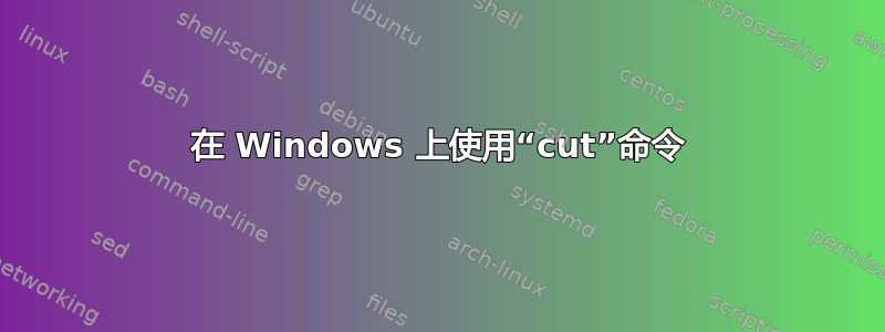 在 Windows 上使用“cut”命令