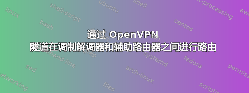 通过 OpenVPN 隧道在调制解调器和辅助路由器之间进行路由