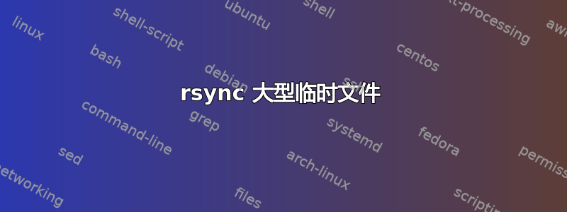 rsync 大型临时文件