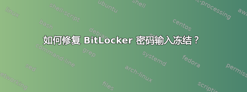 如何修复 BitLocker 密码输入冻结？