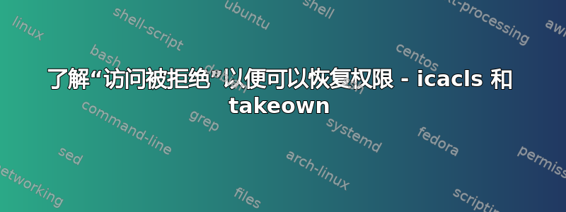 了解“访问被拒绝”以便可以恢复权限 - icacls 和 takeown