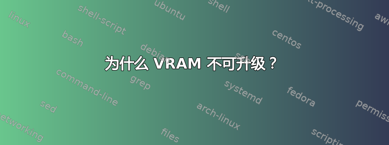 为什么 VRAM 不可升级？