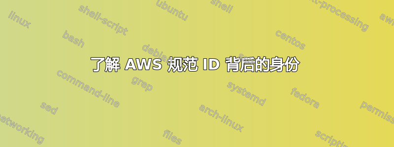 了解 AWS 规范 ID 背后的身份