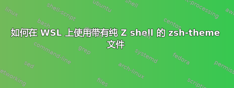 如何在 WSL 上使用带有纯 Z shell 的 zsh-theme 文件