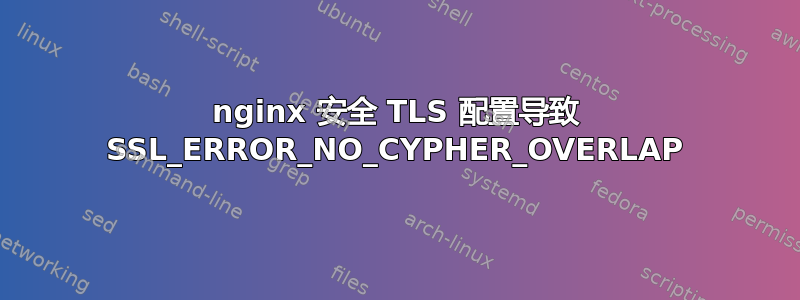 nginx 安全 TLS 配置导致 SSL_ERROR_NO_CYPHER_OVERLAP