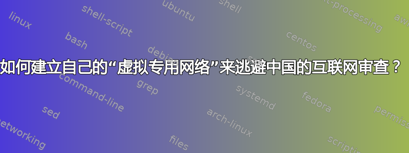 如何建立自己的“虚拟专用网络”来逃避中国的互联网审查？