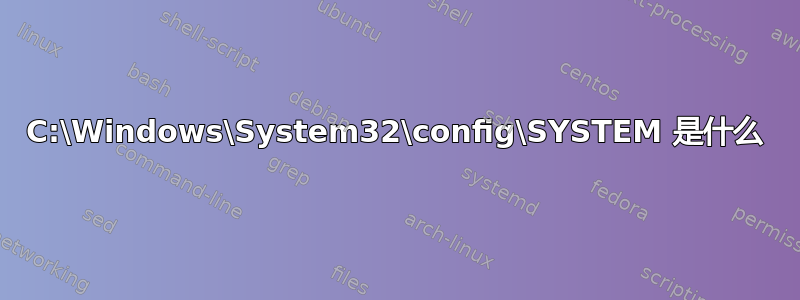 C:\Windows\System32\config\SYSTEM 是什么