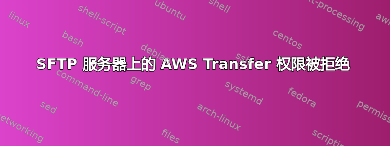 SFTP 服务器上的 AWS Transfer 权限被拒绝