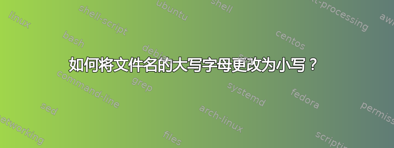 如何将文件名的大写字母更改为小写？