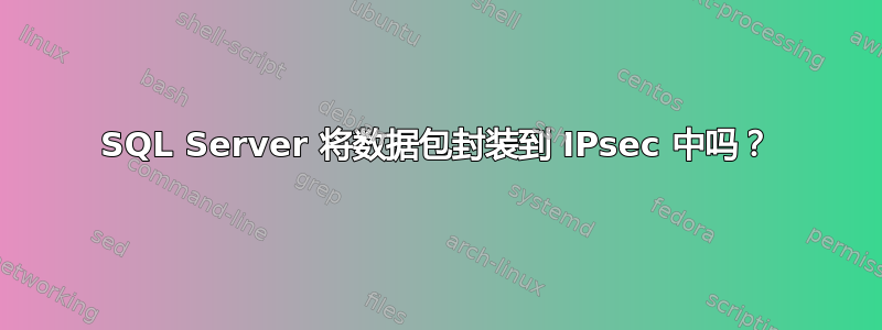 SQL Server 将数据包封装到 IPsec 中吗？