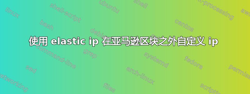 使用 elastic ip 在亚马逊区块之外自定义 ip