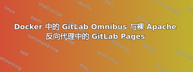 Docker 中的 GitLab Omnibus 与裸 Apache 反向代理中的 GitLab Pages