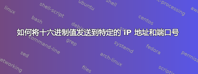 如何将十六进制值发送到特定的 IP 地址和端口号