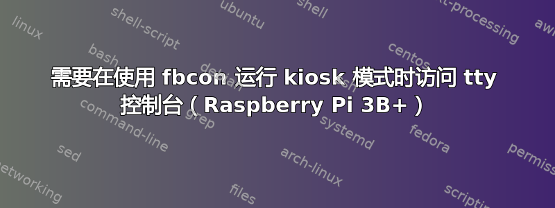 需要在使用 fbcon 运行 kiosk 模式时访问 tty 控制台（Raspberry Pi 3B+）