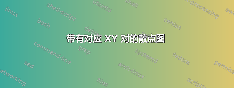 带有对应 XY 对的散点图